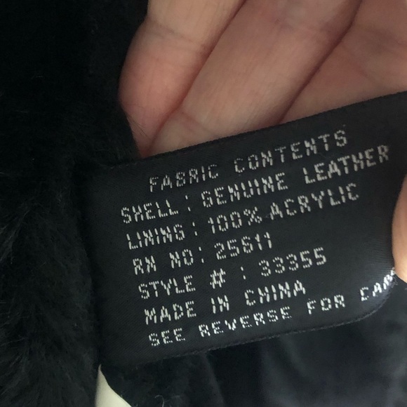 Jones New York Genuine Leather/Suede Faux Fur Barn Coat medium - Picture 6 of 14